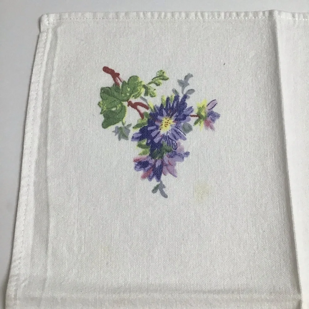 Biltmore Estate Floral Napkins SET OF 3 Thick Cotton Bread Basket Liners Cottage